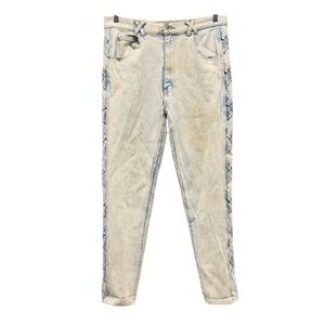 Anti-Basic Daily Jeans Vintage Acid Wash High Waist Lattice Side Detail 17/18